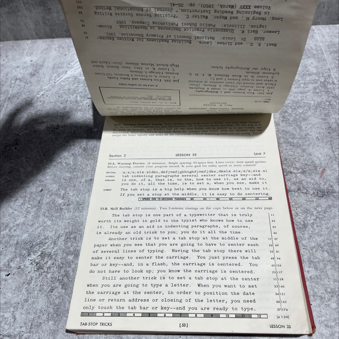 gregg typing new series complete course book, by john l. rowe, alan c. lloyd, 1953 Hardcover image 4