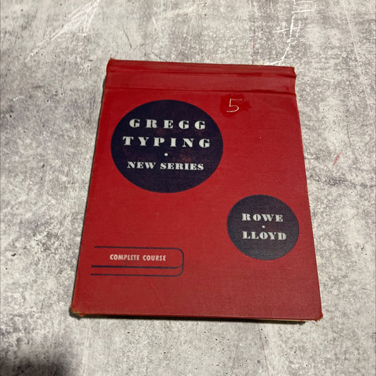 gregg typing new series complete course book, by john l. rowe, alan c. lloyd, 1953 Hardcover image 1