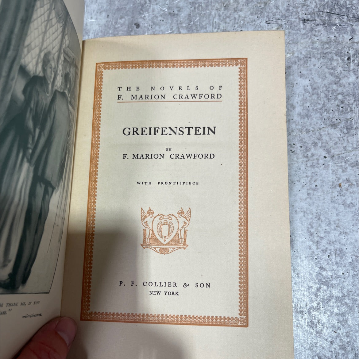 greifenstein book, by f. marion crawford, 1889 Hardcover image 2