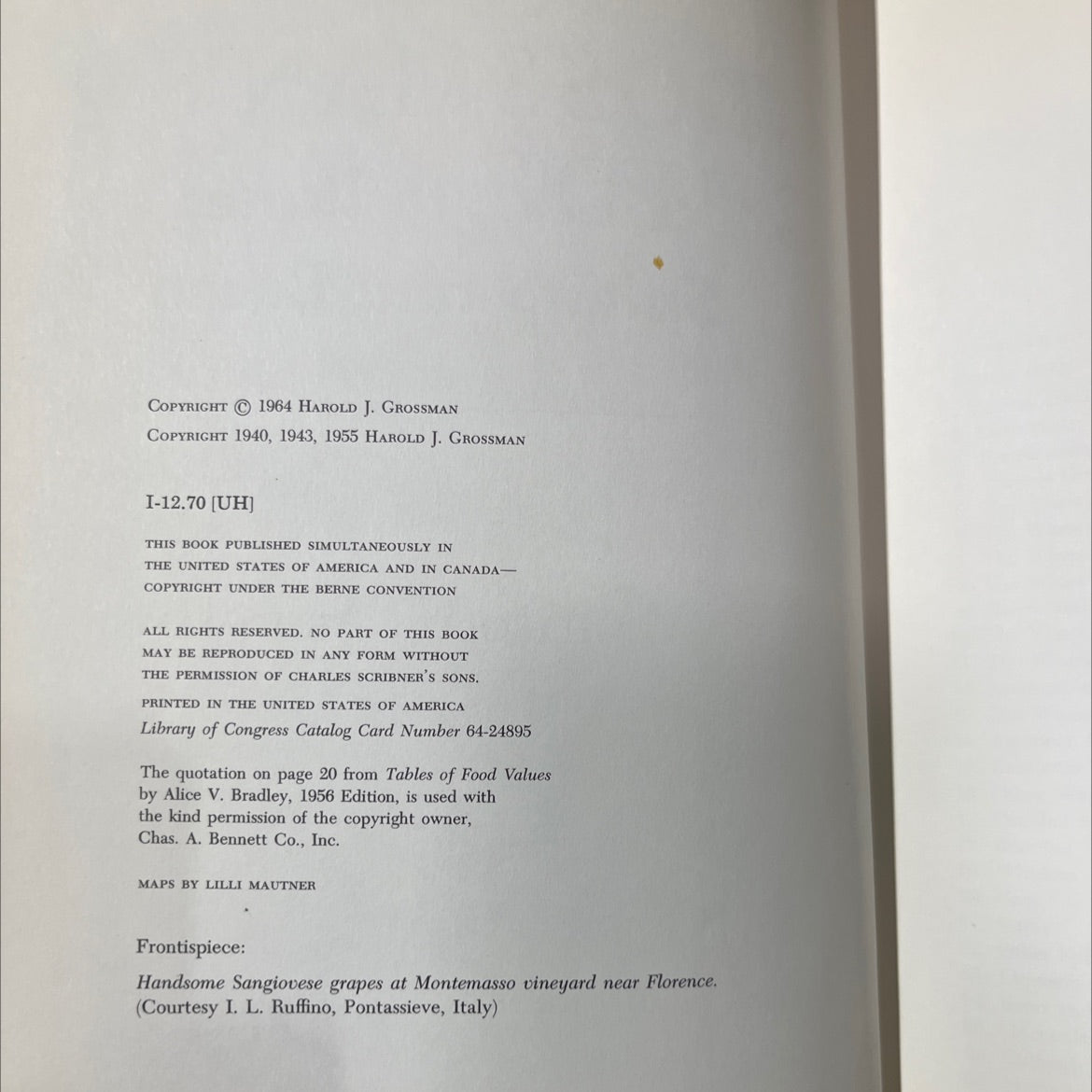 grossman's guide to wines, spirits, and beers book, by harold j. grossman, 1964 Hardcover image 3