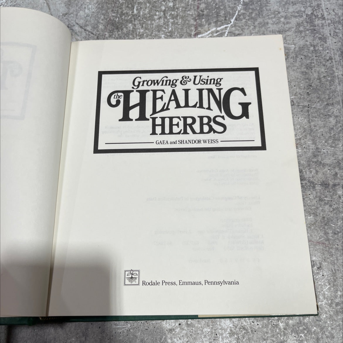 growing and using healing herbs book, by gaea weiss, shandor weiss, 1985 Hardcover image 2