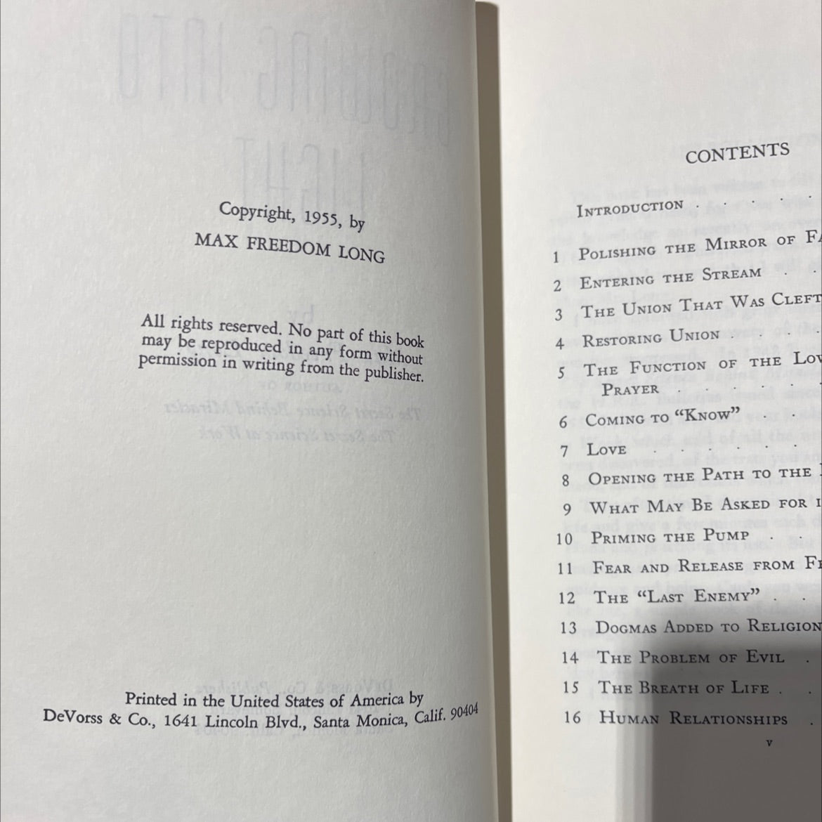 growing into light book, by max freedom long, 1955 Hardcover image 3