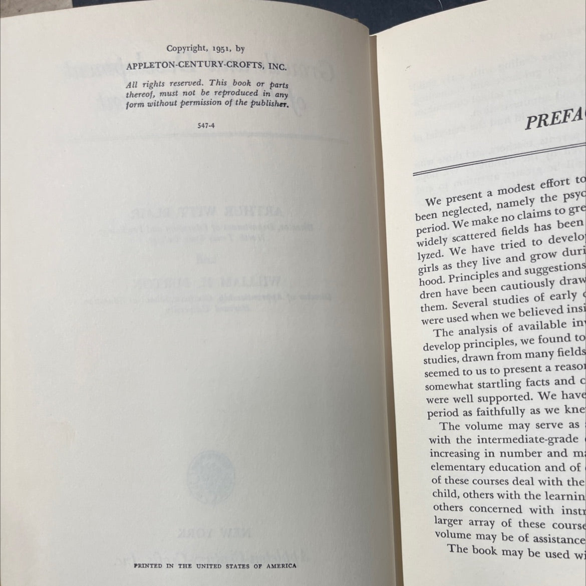 growth and development of the preadolescent book, by arthur witt blair, william h. burton, 1951 Hardcover image 3