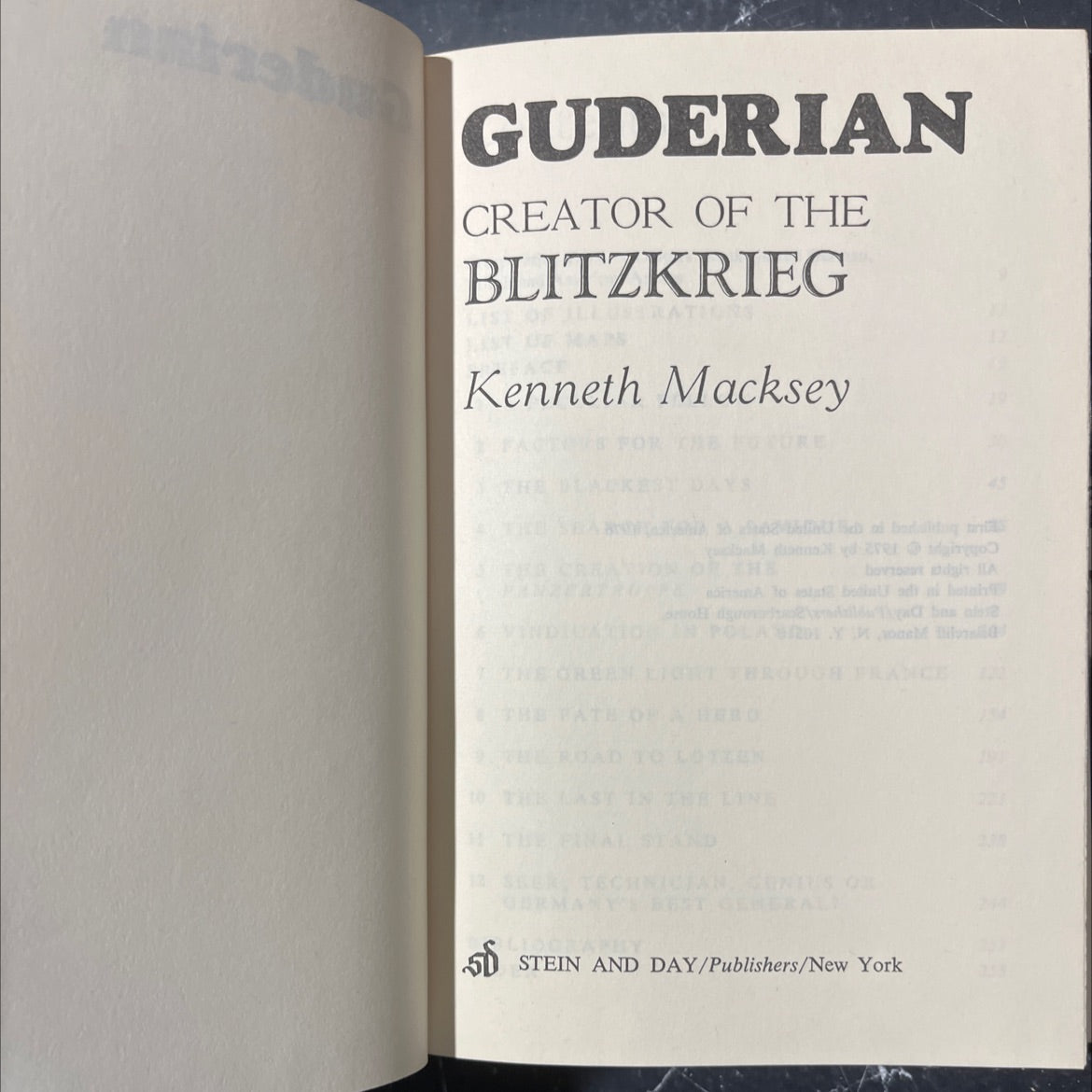 guderian creator of the blitzkrieg book, by kenneth macksey, 1976 Hardcover image 2
