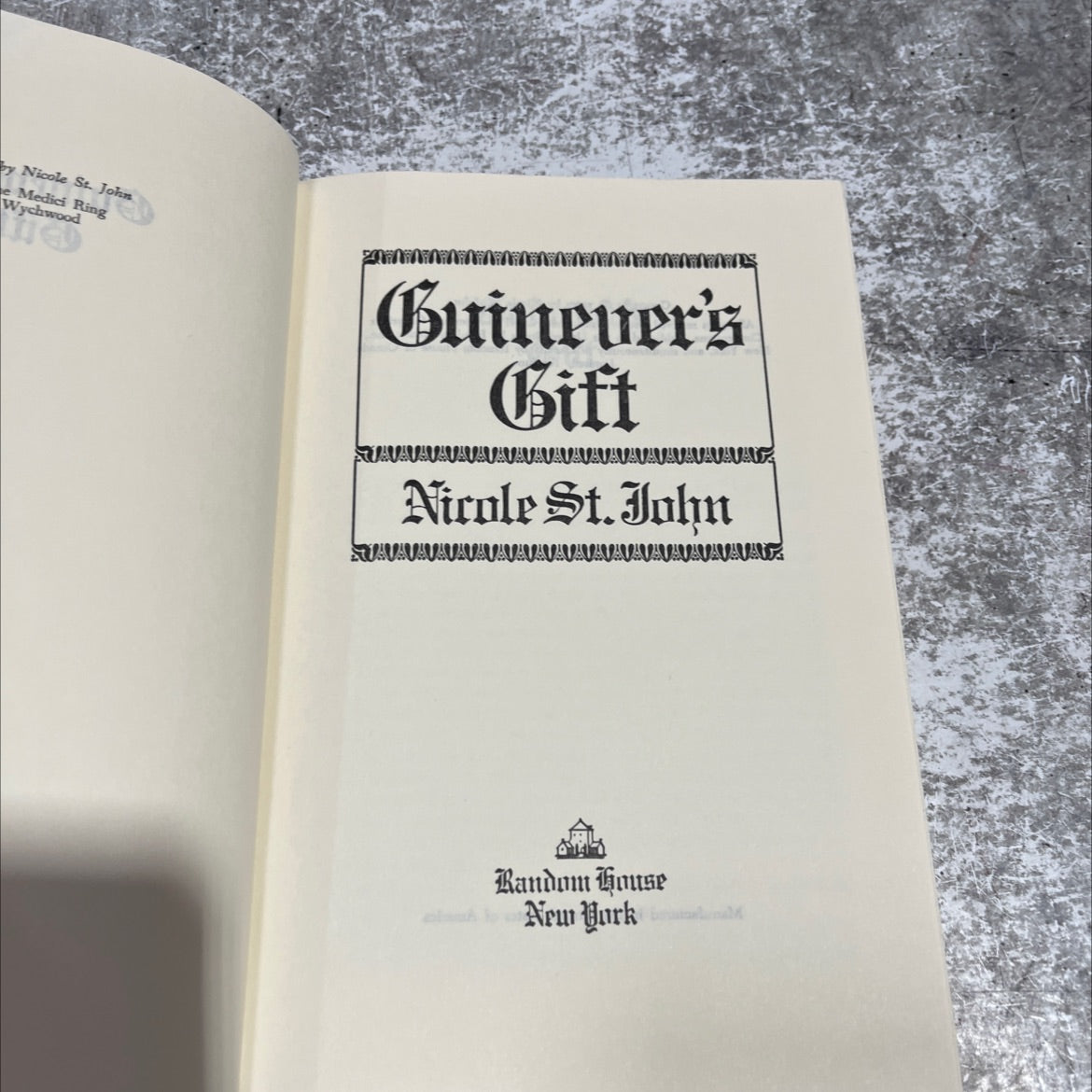 guinever's gift book, by nicole st. john, 1977 Hardcover image 2