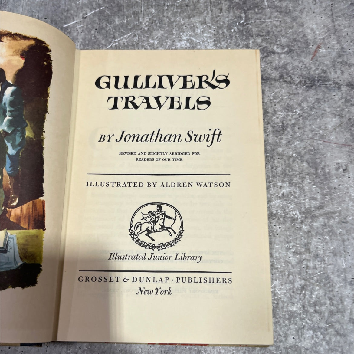 gulliver's travels book, by Jonathan Swift, 1947 Hardcover image 2
