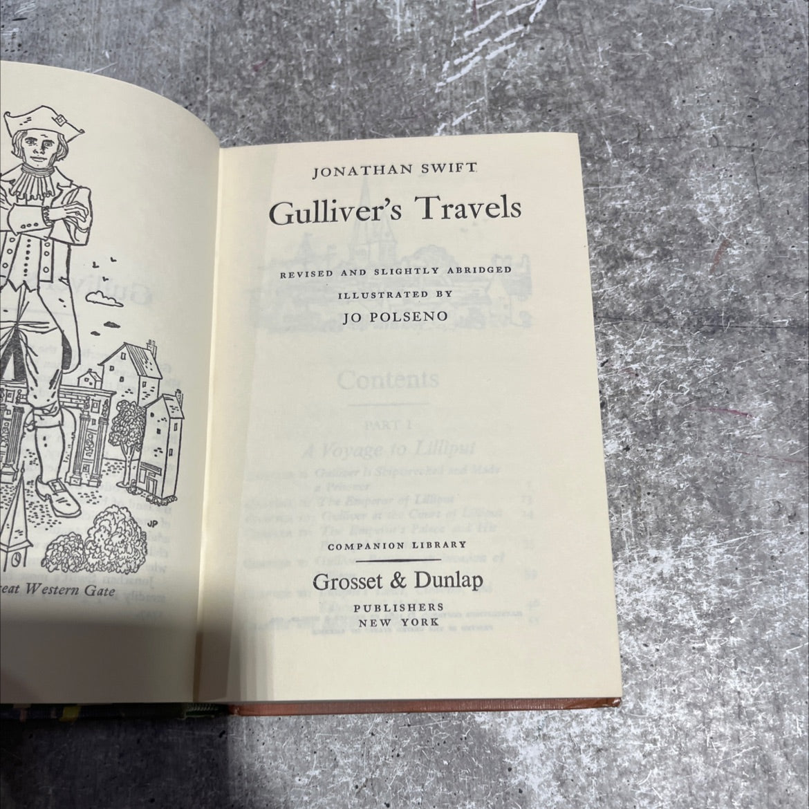 gulliver's travels book, by jonathan swift, 1963 Hardcover image 2