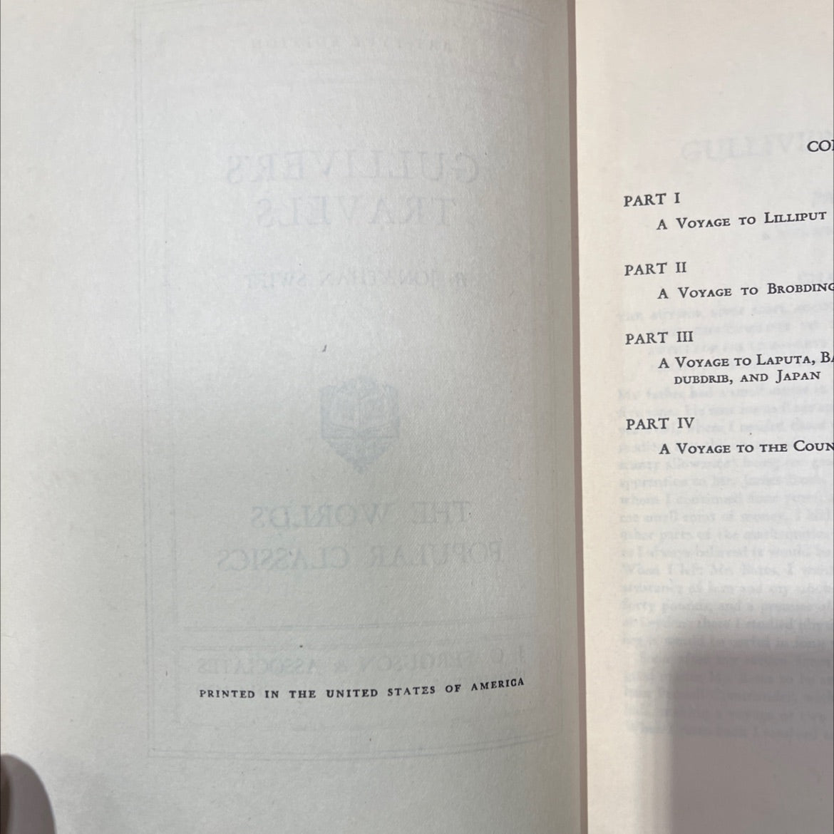 gulliver's travels book, by jonathan swift, 1970 Hardcover image 3