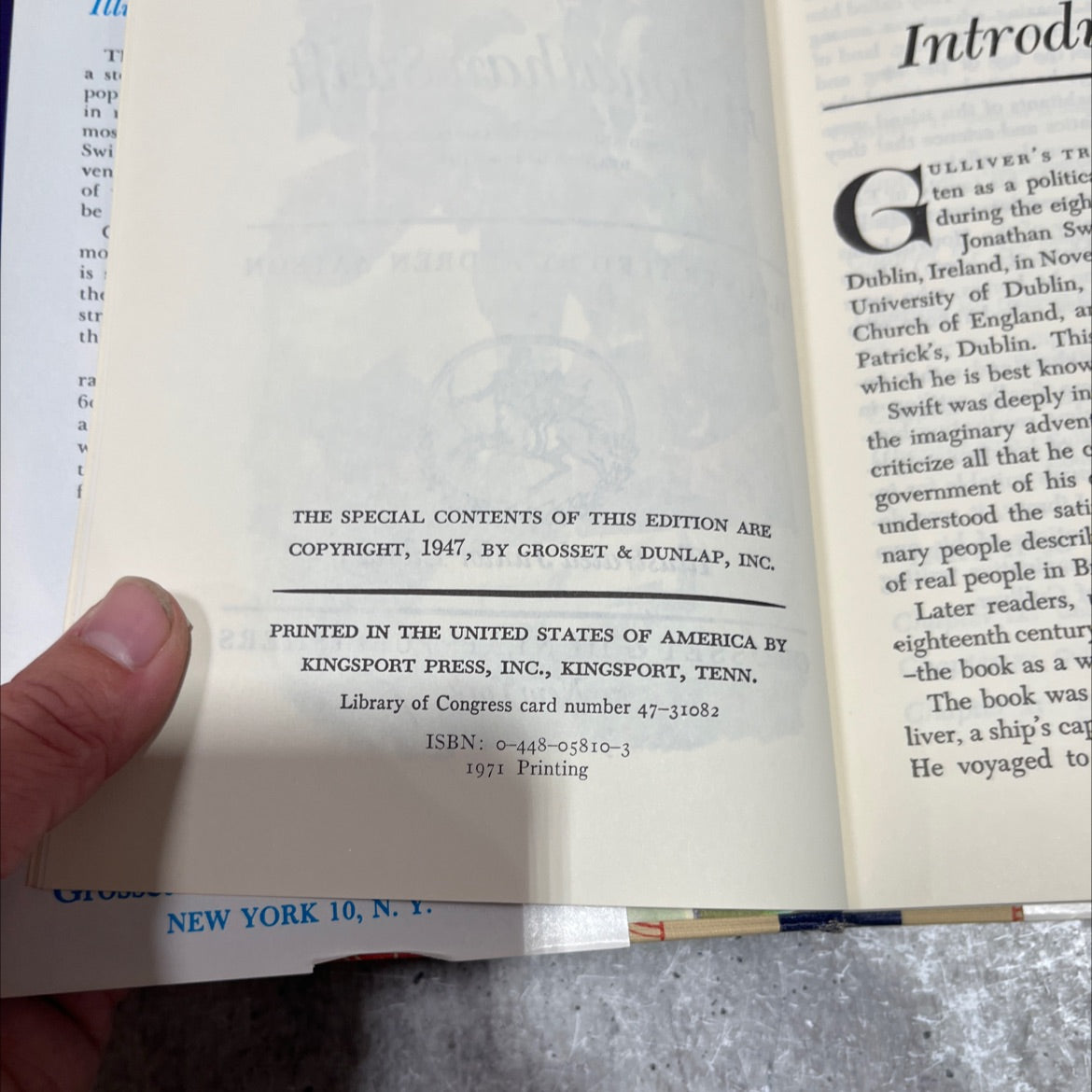 gulliver's travels book, by jonathan swift, 1971 Hardcover image 3