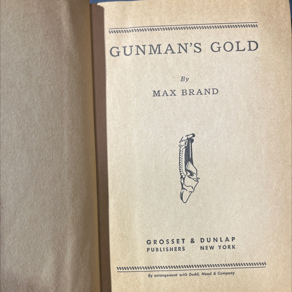 gunman's gold book, by max brand, 1939 Hardcover image 2