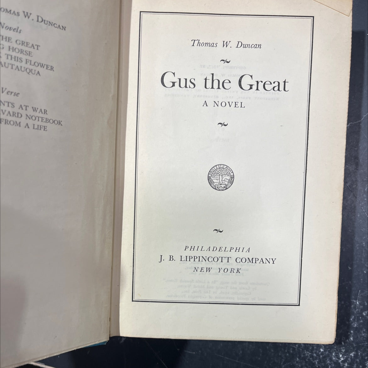 gus the great book, by thomas w. duncan, 1947 Hardcover image 2