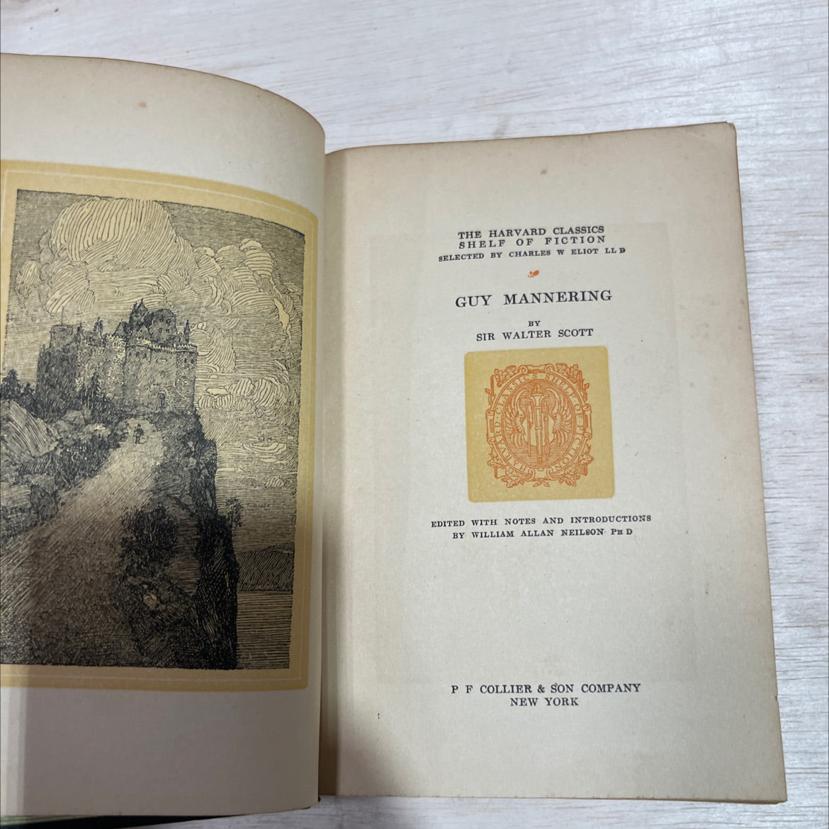 guy mannering book, by sir walter scott, 1917 Hardcover image 2