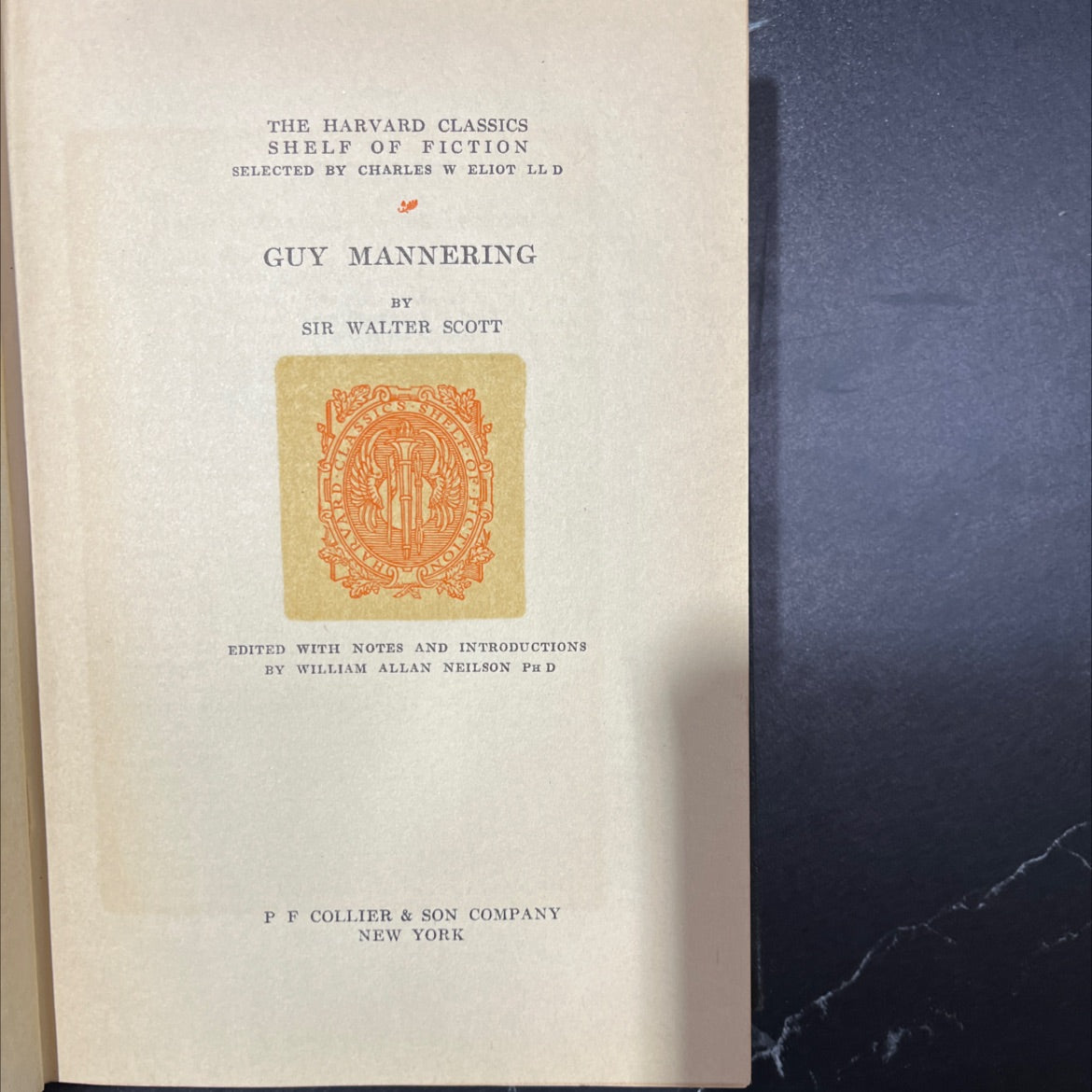 guy mannering book, by sir walter scott, 1917 Hardcover, Antique image 2
