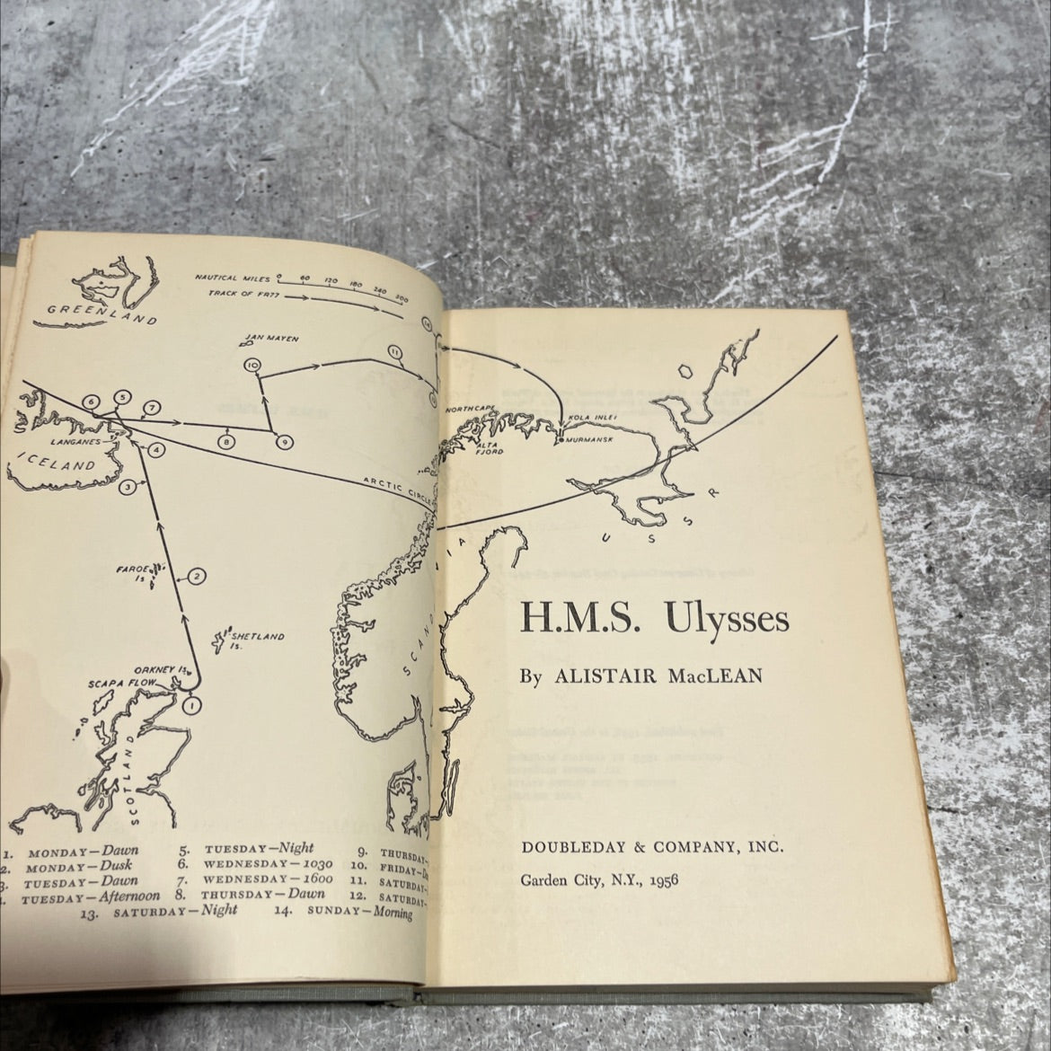 h.m.s. ulysses book, by alistair maclean, 1956 Hardcover image 2