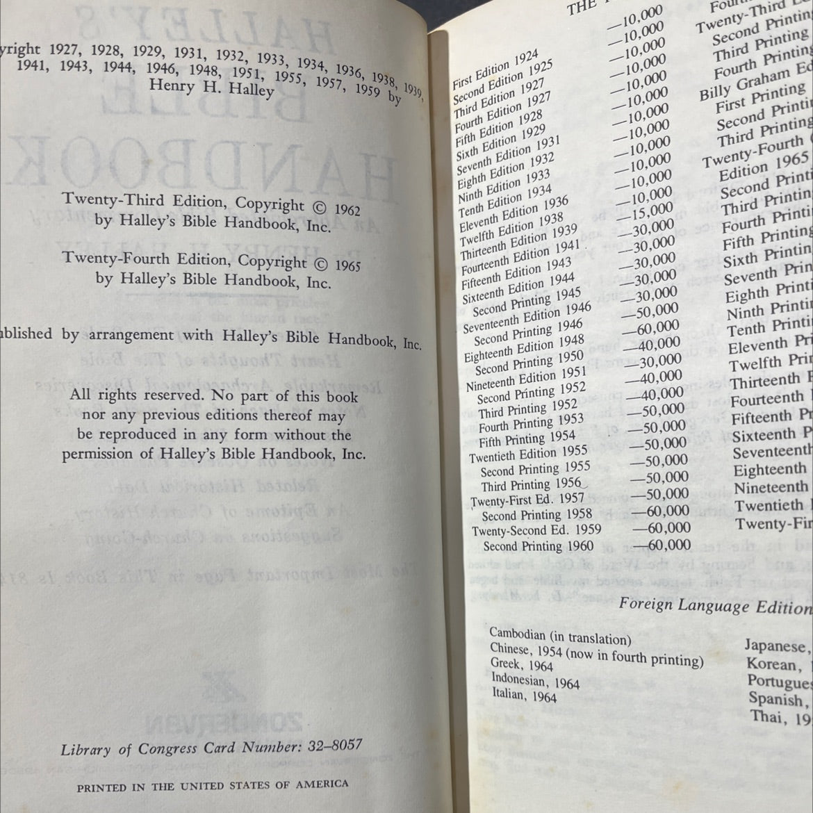 halley's bible handbook an abbreviated bible commentary book, by henry h. halley, 1965 Hardcover image 3