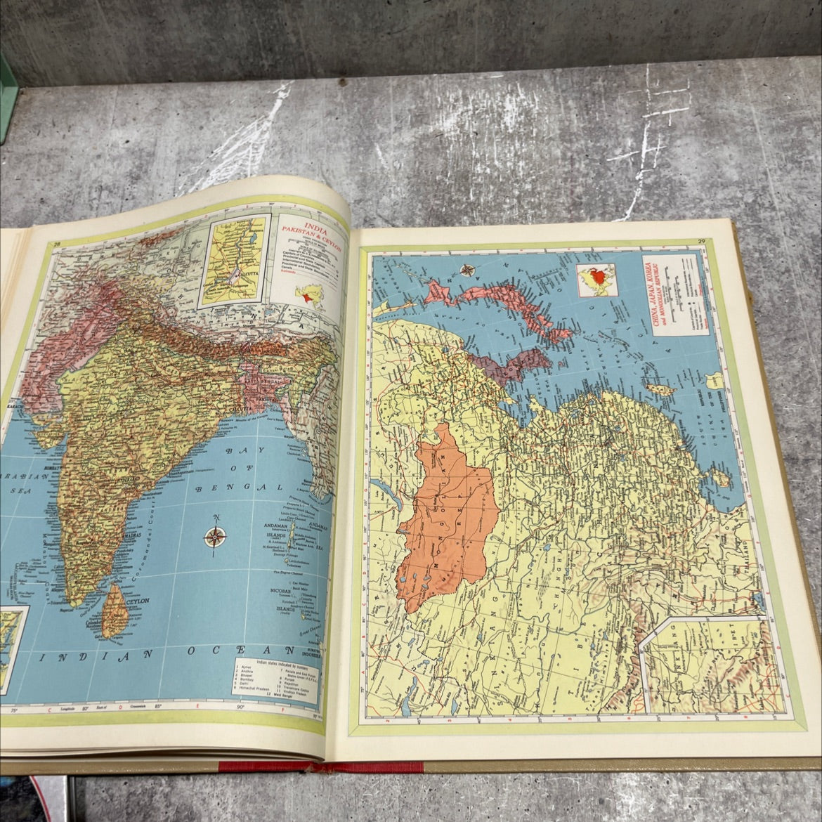 hammond-doubleday illustrated world atlas and gazetteer book, by c. s. hammond & co., 1955 Hardcover image 3