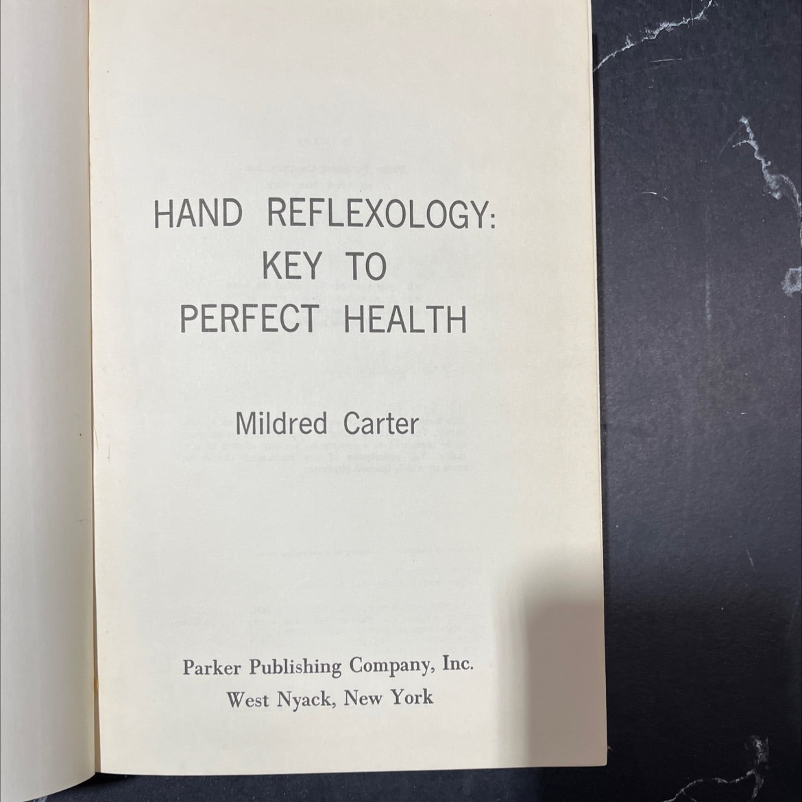 hand reflexology: key to perfect health book, by Mildred Carter, 1975 Hardcover image 2