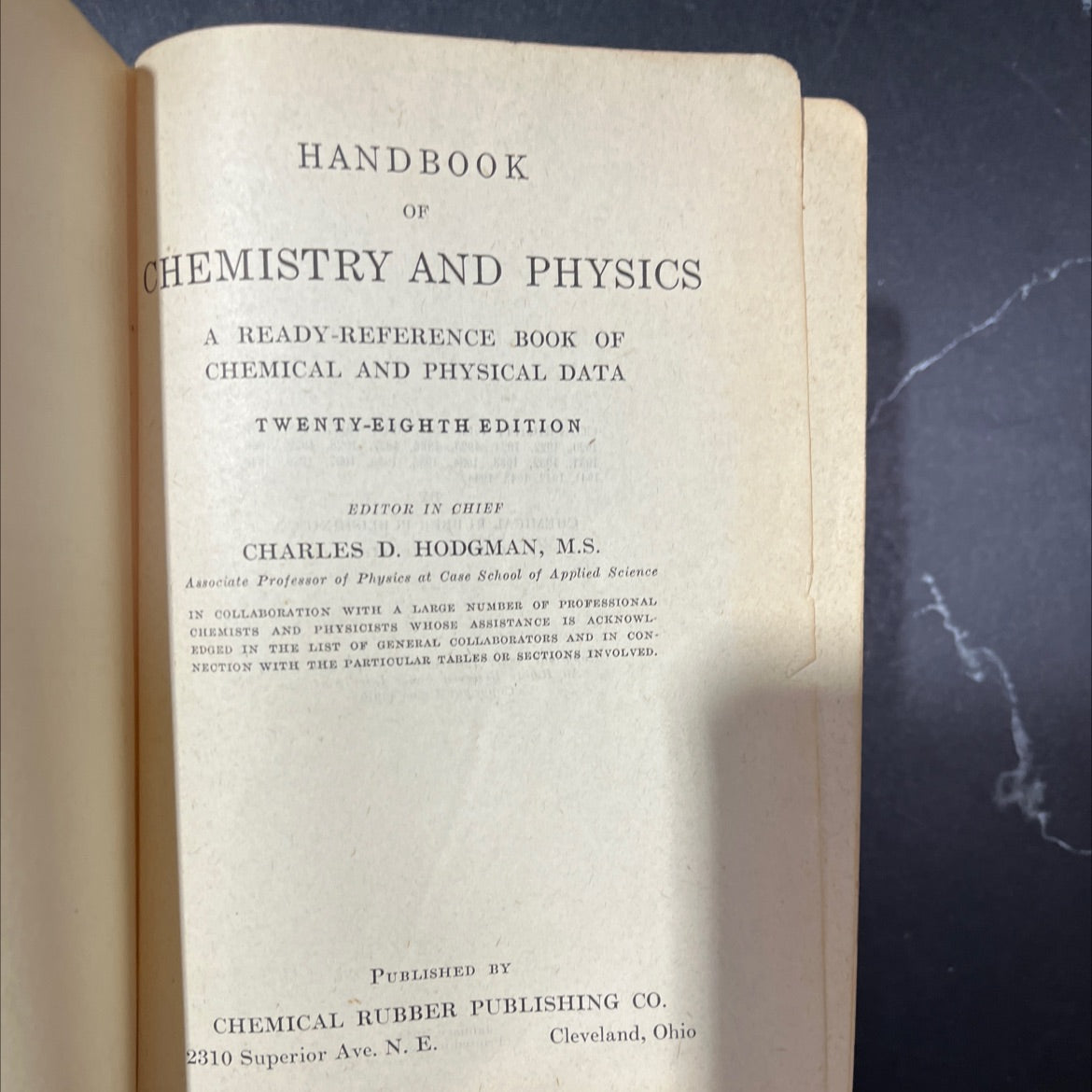 handbook of chemistry and physics a ready-reference book of chemical and physical data book, by charles d. hodgman, image 2