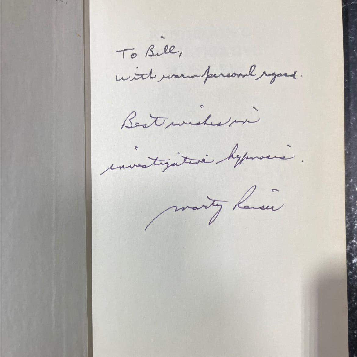 SIGNED handbook of investigative hypnosis book, by Martin Reiser, 1980 Hardcover image 4