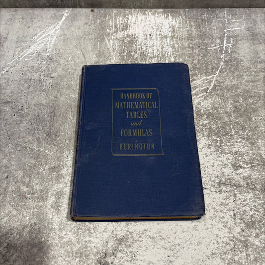 handbook of mathematical tables and formulas book, by richard stevens burington, 1949 Hardcover image 1