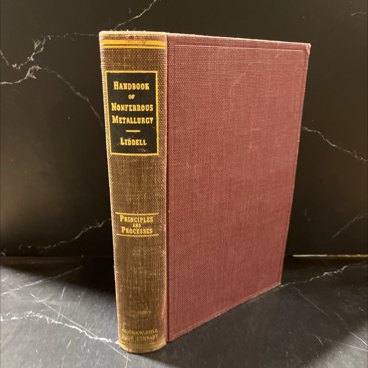 handbook of nonferrous metallurgy principles and processes book, by donald m. liddell, 1945 Hardcover image 1