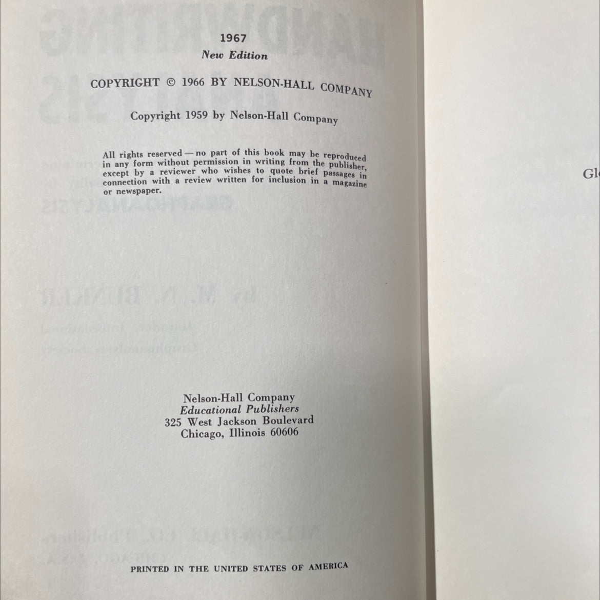 handwriting analysis the science of determining personality by graphoanalysis book, by m. n. bunker, 1967 Hardcover image 3