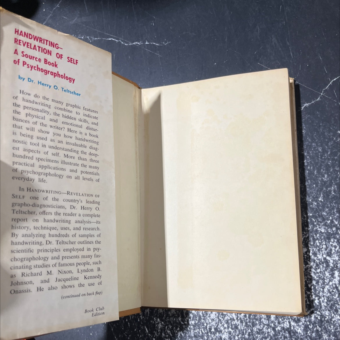 handwriting-revelation of self book, by Herry O. Teltscher, 1971 Hardcover image 4