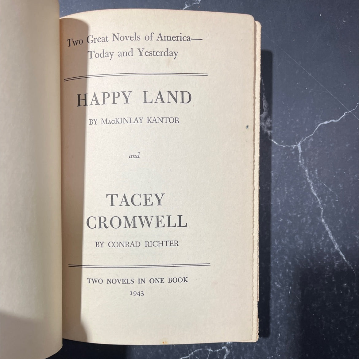 happy land book, by mackinlay kantor, 1943 Hardcover image 2