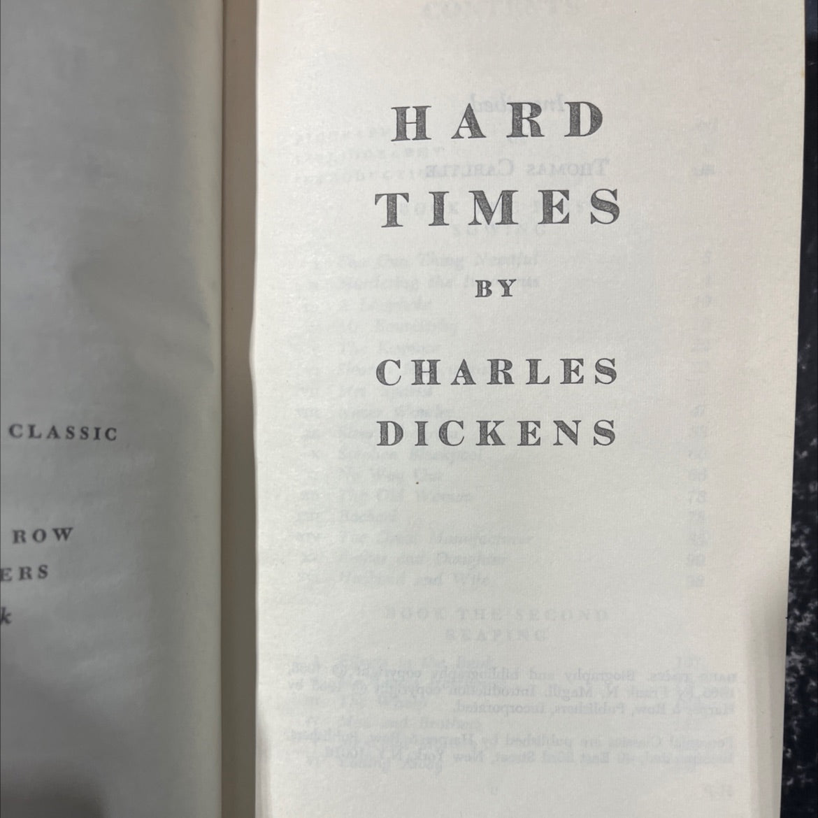 hard times book, by charles dickens, 1965 Hardcover image 2