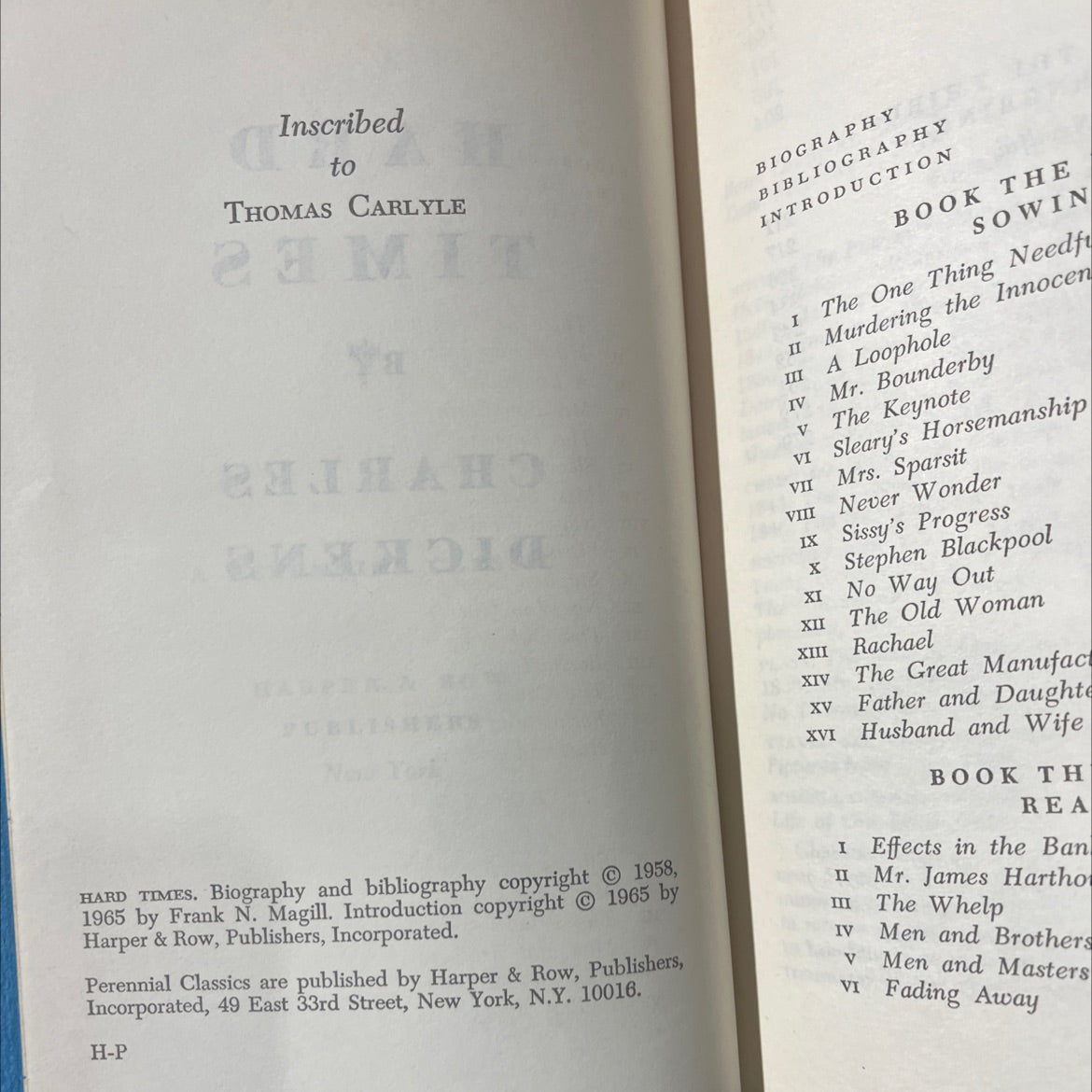 hard times book, by charles dickens, 1965 Hardcover image 3