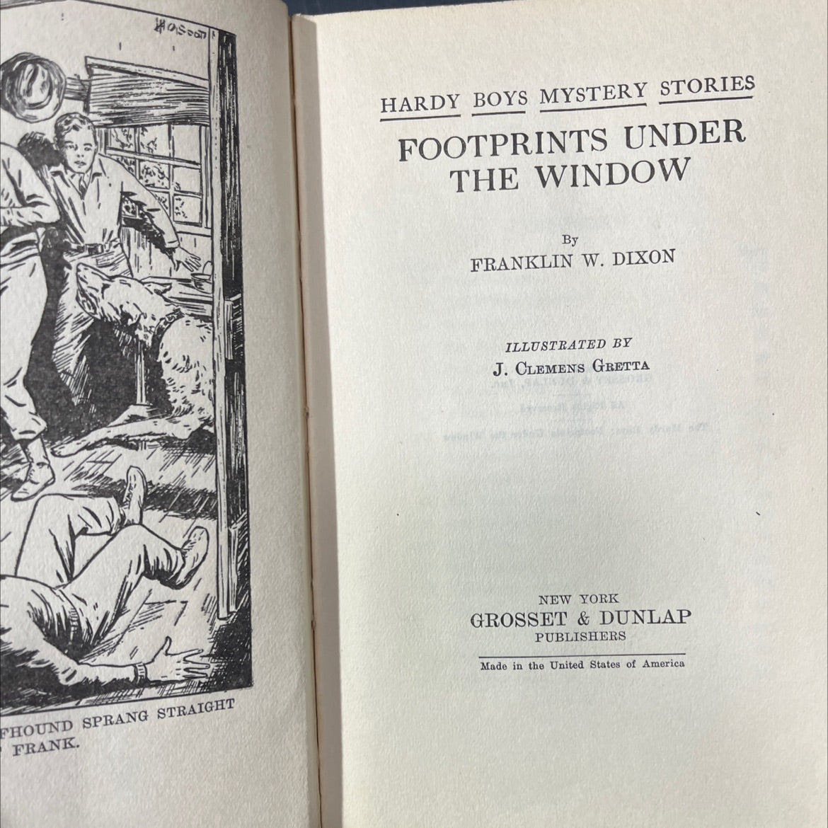 hardy boys mystery stories footprints under the window book, by franklin w. dixon, 1933 Hardcover image 2