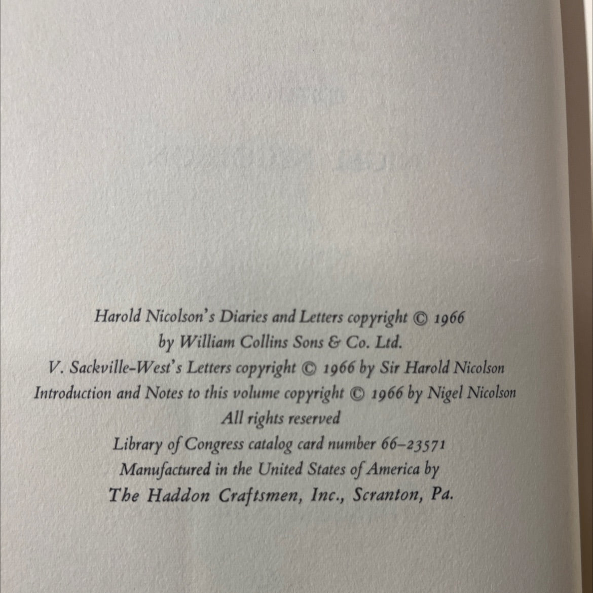 harold nicolson diaries and letters 1930-1939 book, by harold nicolson, 1966 Hardcover image 3