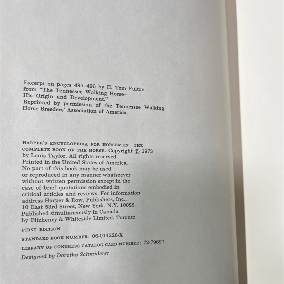 harper's encyclopedia for horsemen the complete book of the horse book, by louis taylor, 1973 Hardcover image 3