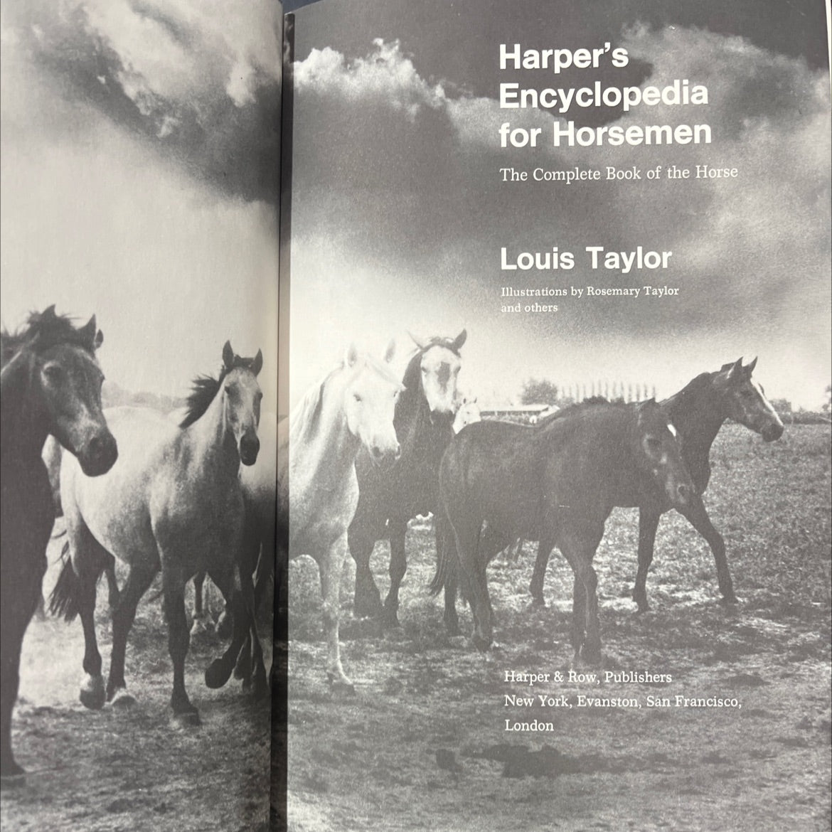 harper's encyclopedia for horsemen the complete book of the horse book, by louis taylor, 1973 Hardcover image 2