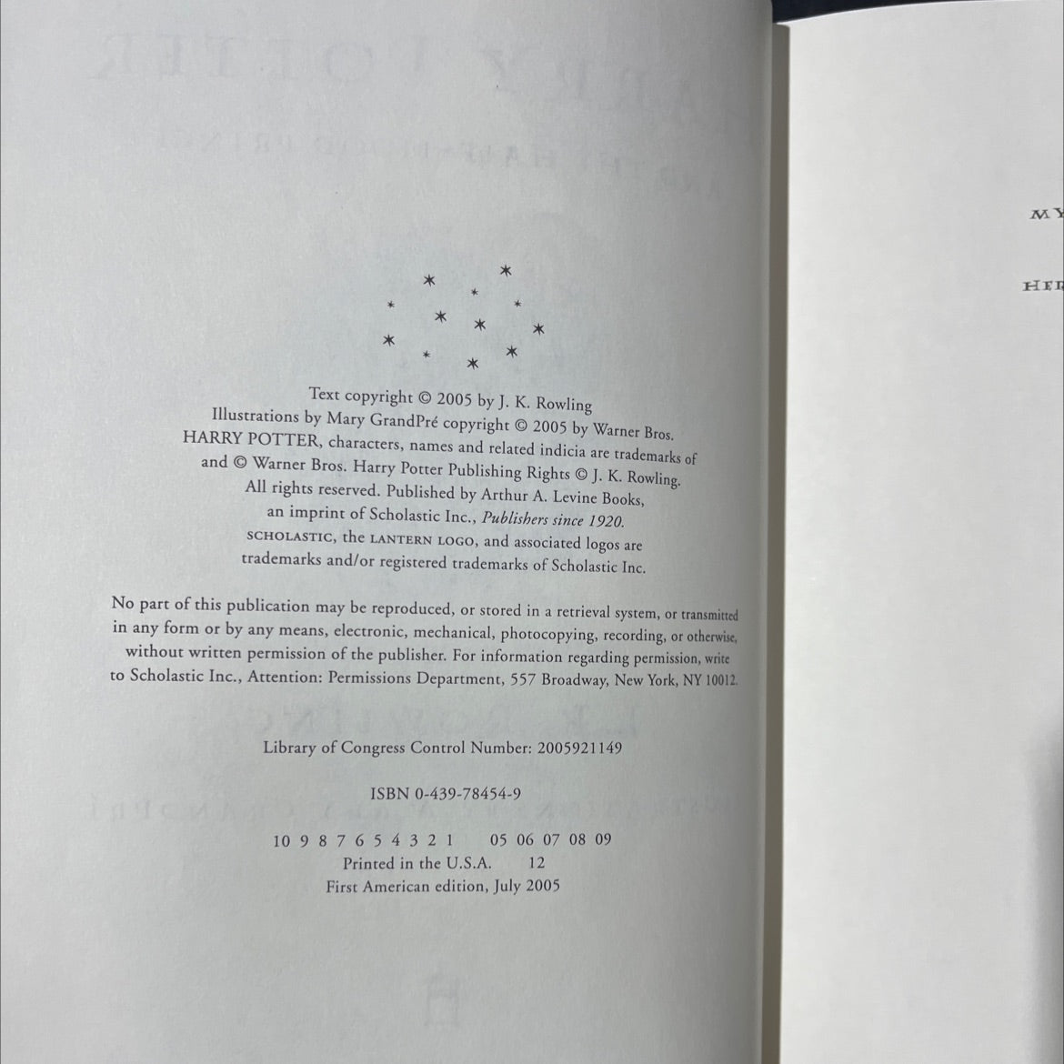 harry potter and the half-blood prince book, by j. k. rowling, 2005 Hardcover image 3