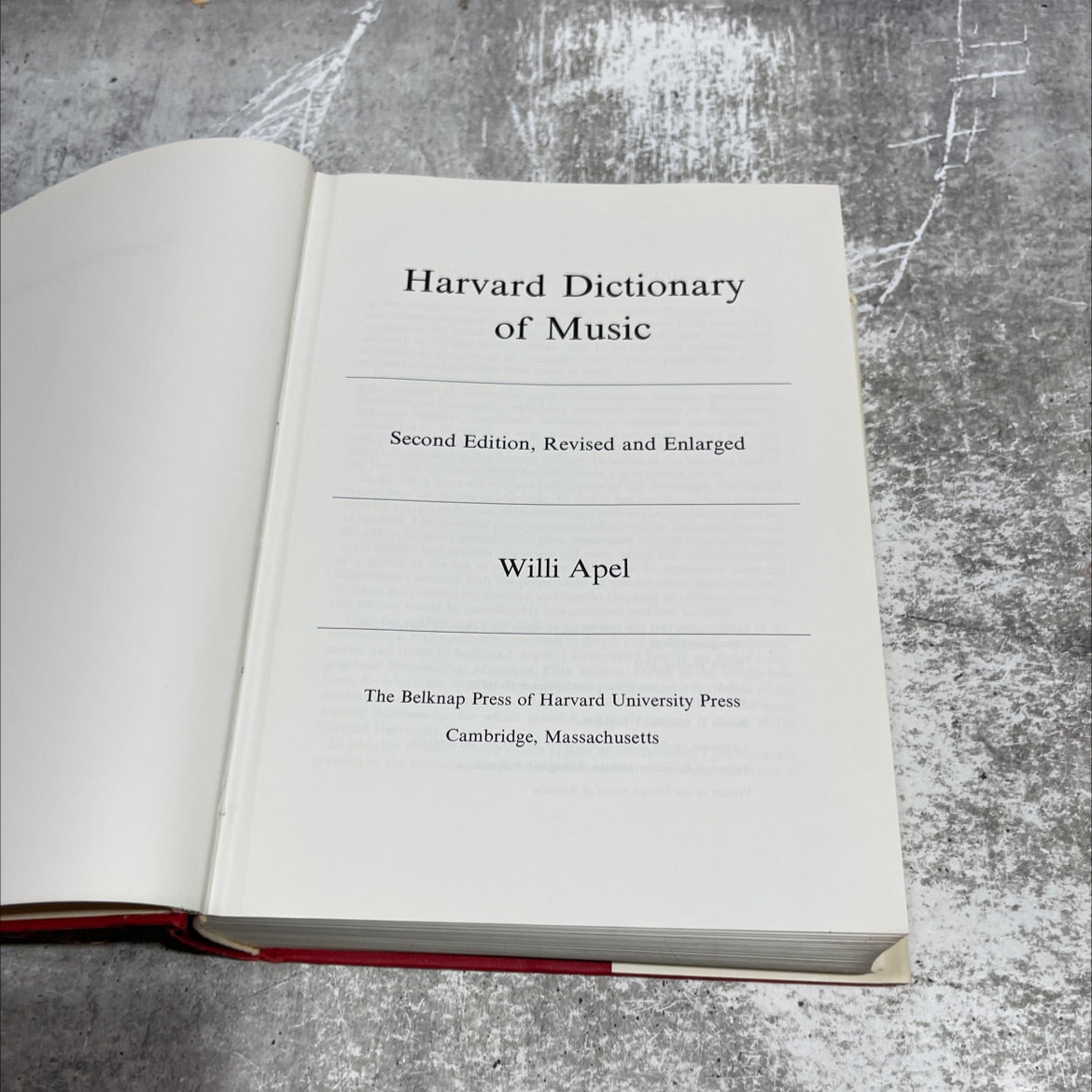harvard dictionary of music second edition revised and enlarged book, by willi apel, 1970 Hardcover image 2