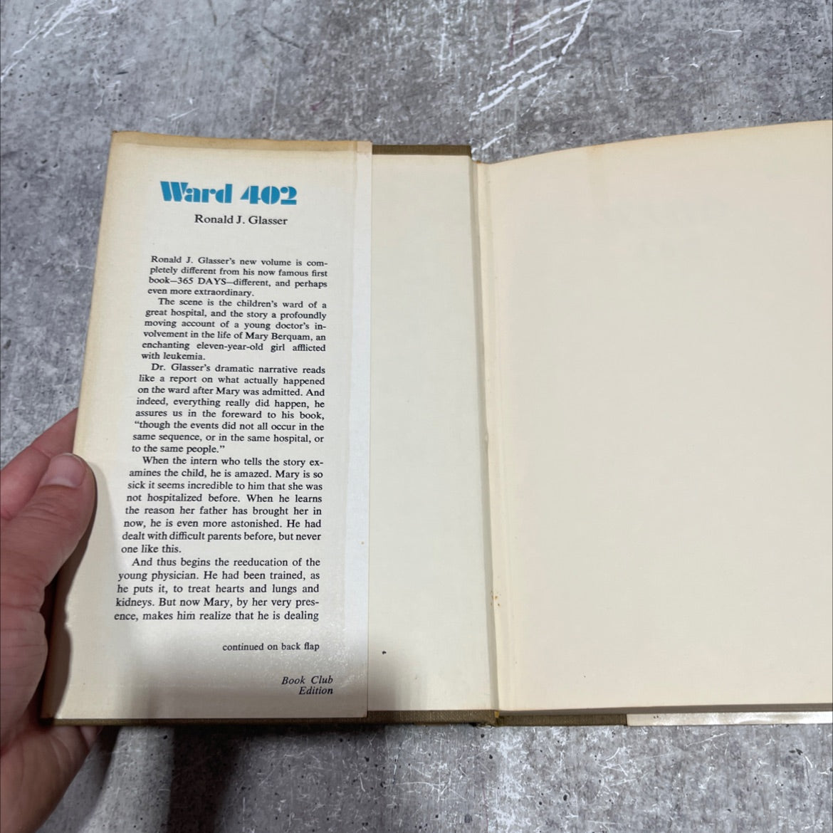 haw ward 402 book, by Ronald J. Glasser, 1973 Hardcover image 4