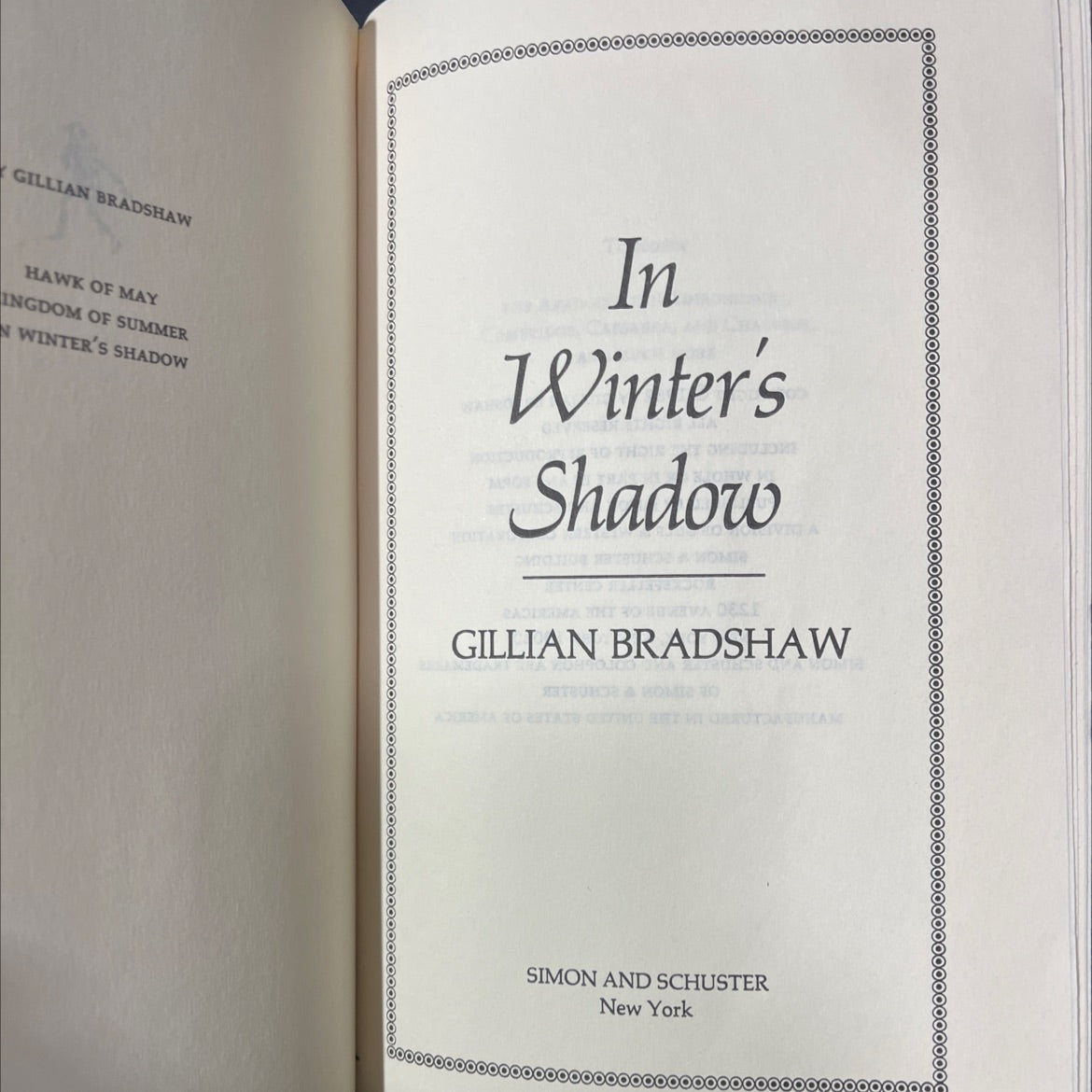 hawk of may book, by gillian bradshaw, 1982 Hardcover image 2