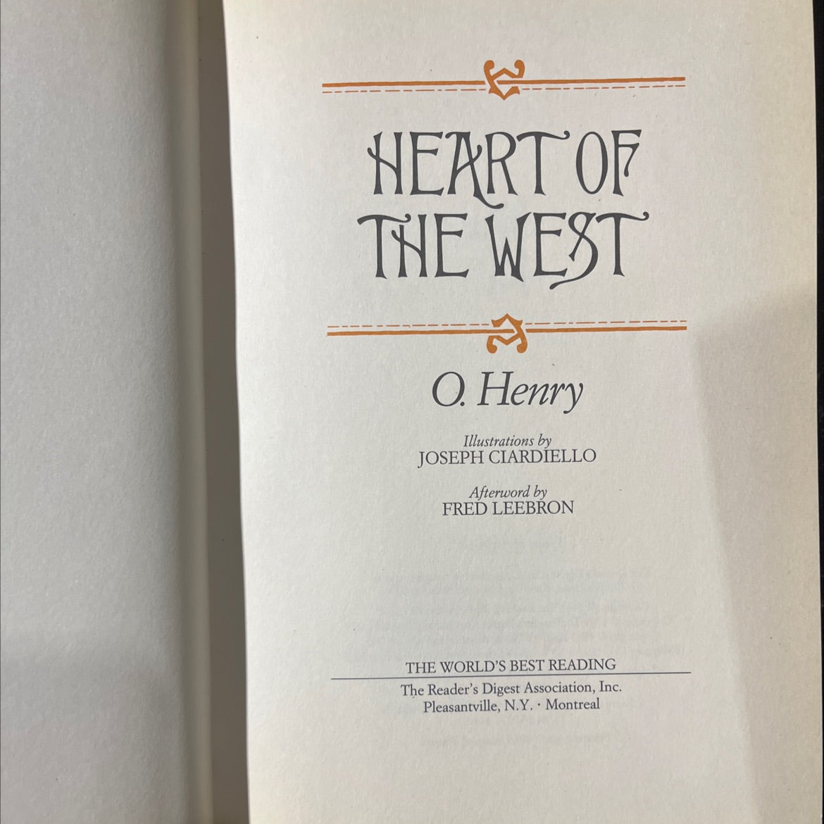 heart of the west book, by O. Henry, 1993 Hardcover image 2