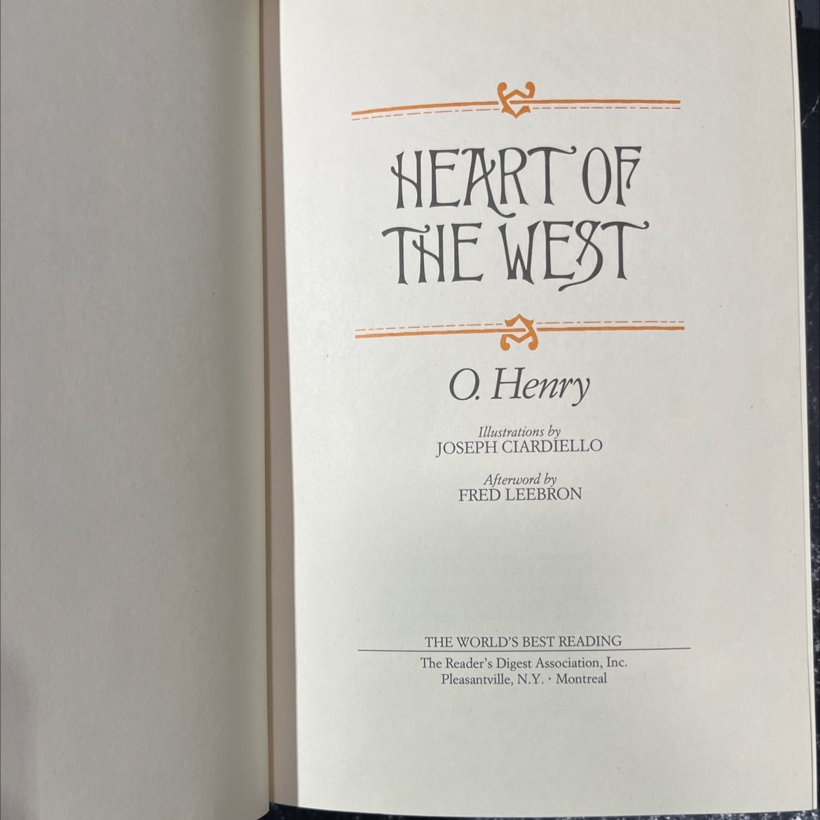 heart of the west book, by O. Henry, 1993 Hardcover image 2