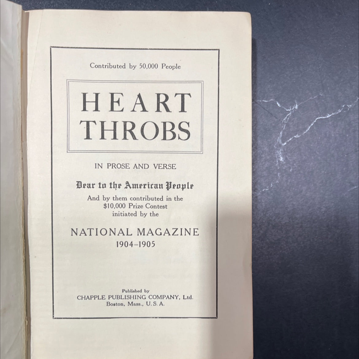 heart throbs in prose and verse book, by unknown, 1905 Leather image 2