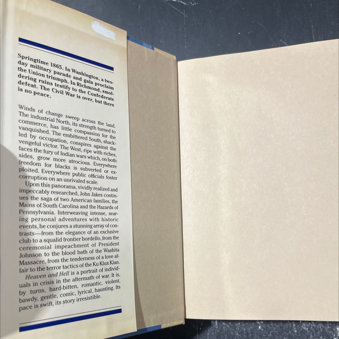 heaven and hell book, by john jakes, 1987 Hardcover image 4