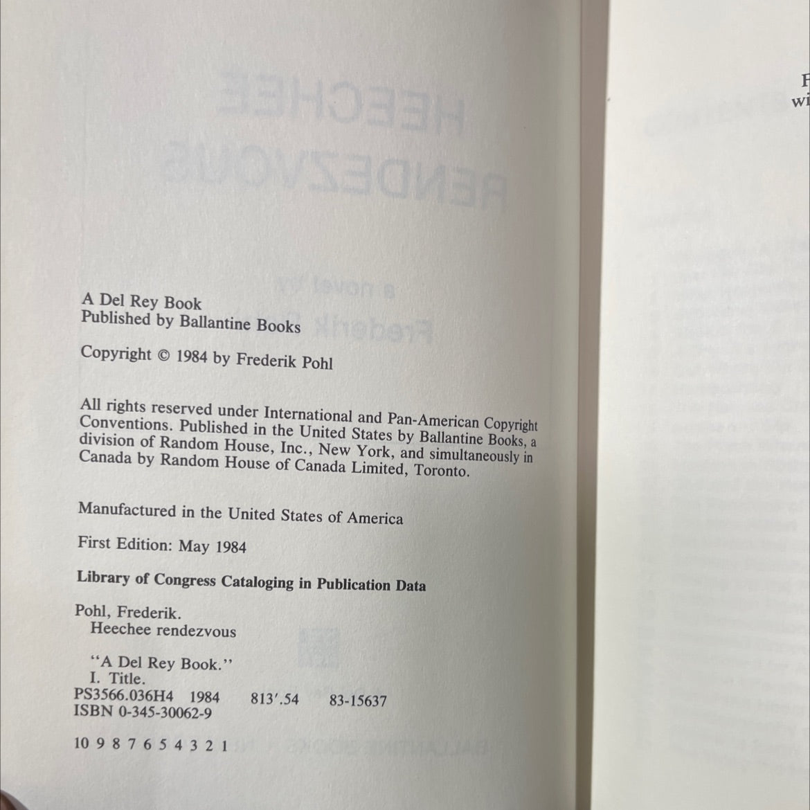 heechee rendezvous book, by Frederik Pohl, 1984 Hardcover image 3