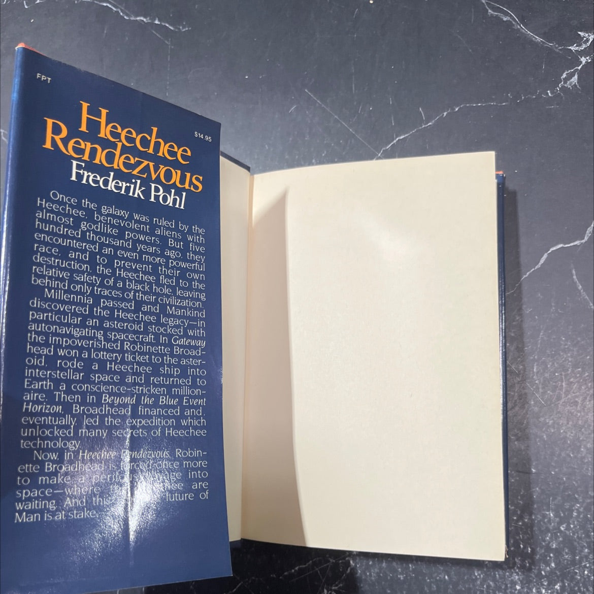 heechee rendezvous book, by Frederik Pohl, 1984 Hardcover image 4