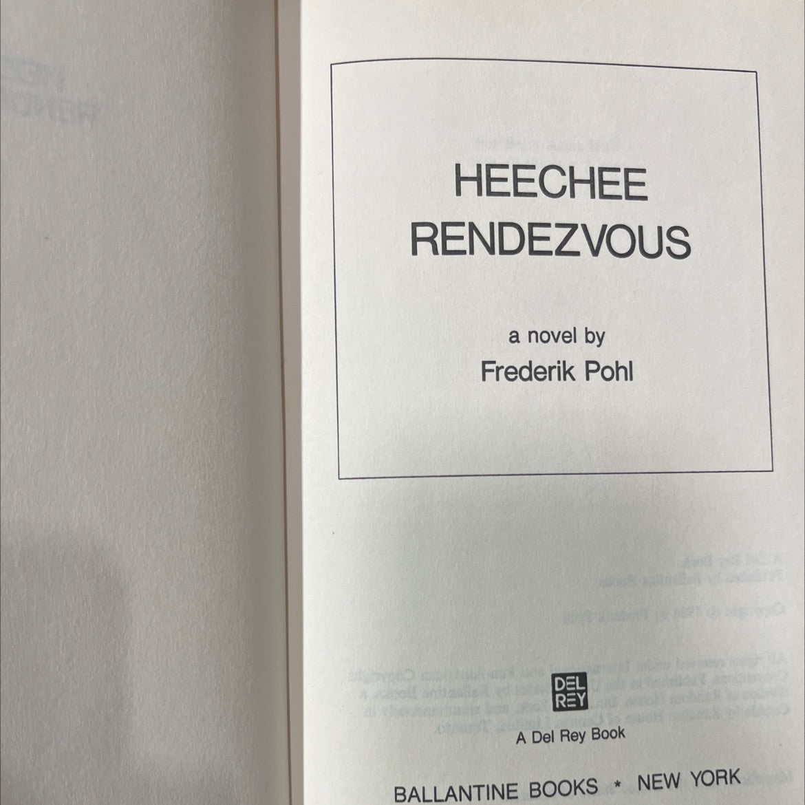heechee rendezvous book, by Frederik Pohl, 1984 Hardcover image 2