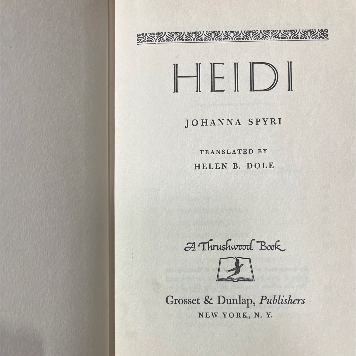 heidi book, by johanna spyri, 1927 Hardcover image 2