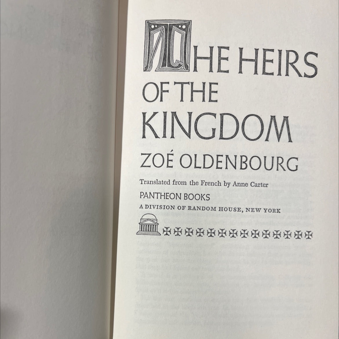 heirs of the kingdom book, by zoé oldenbourg, 1970 Hardcover image 2