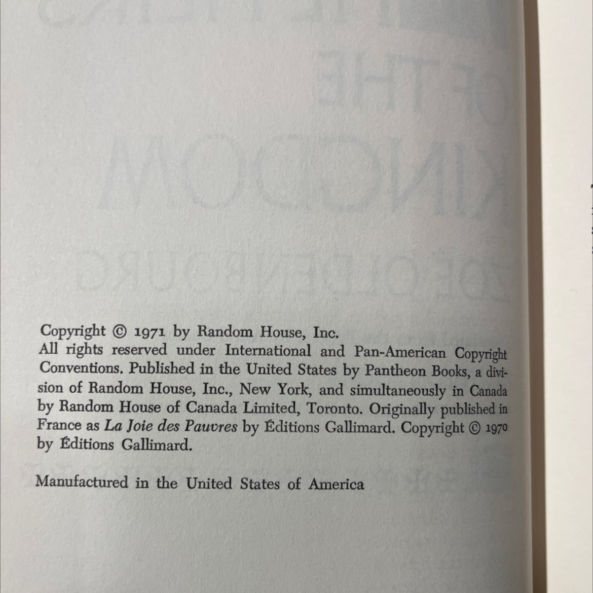 heirs of the kingdom book, by zoé oldenbourg, 1970 Hardcover image 3