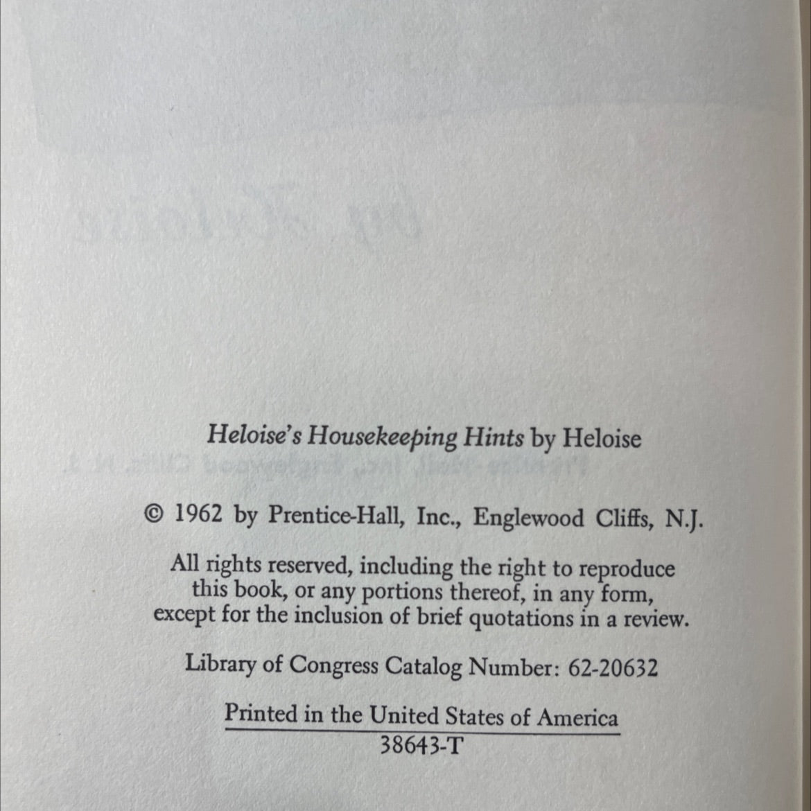 heloise's housekeeping hints book, by heloise, 1962 Hardcover image 3