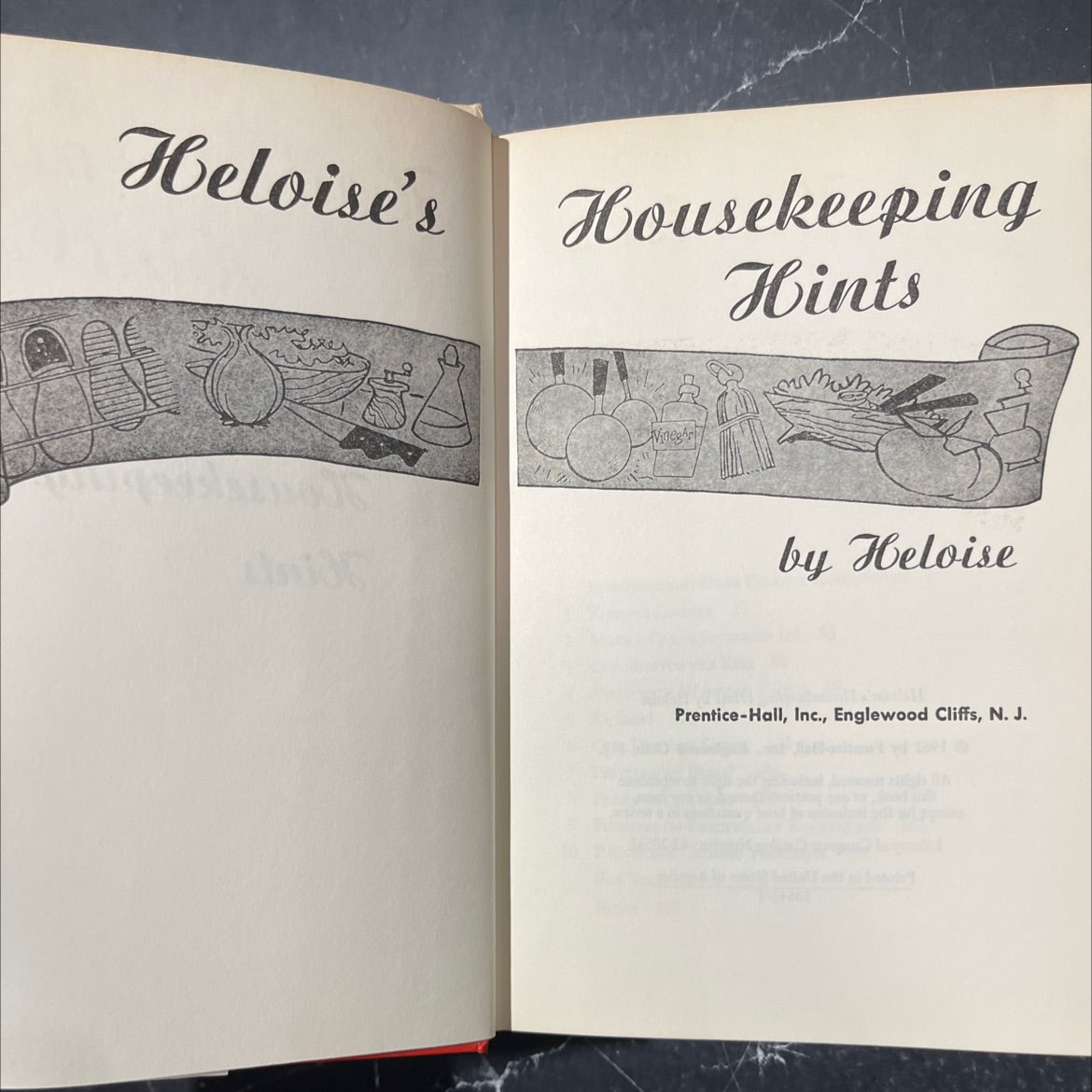 heloise's housekeeping hints book, by heloise, 1962 Hardcover image 2